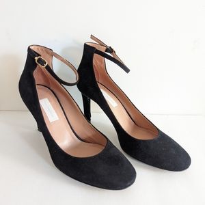 L'AUTRE CHOSE Suede Leather Heels w/Ankle Strap